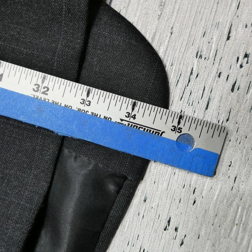 Giorgio Sanetti Blazer Mens 46 Regular‎ Gray Wool Cashmere Italy Jacket Classic